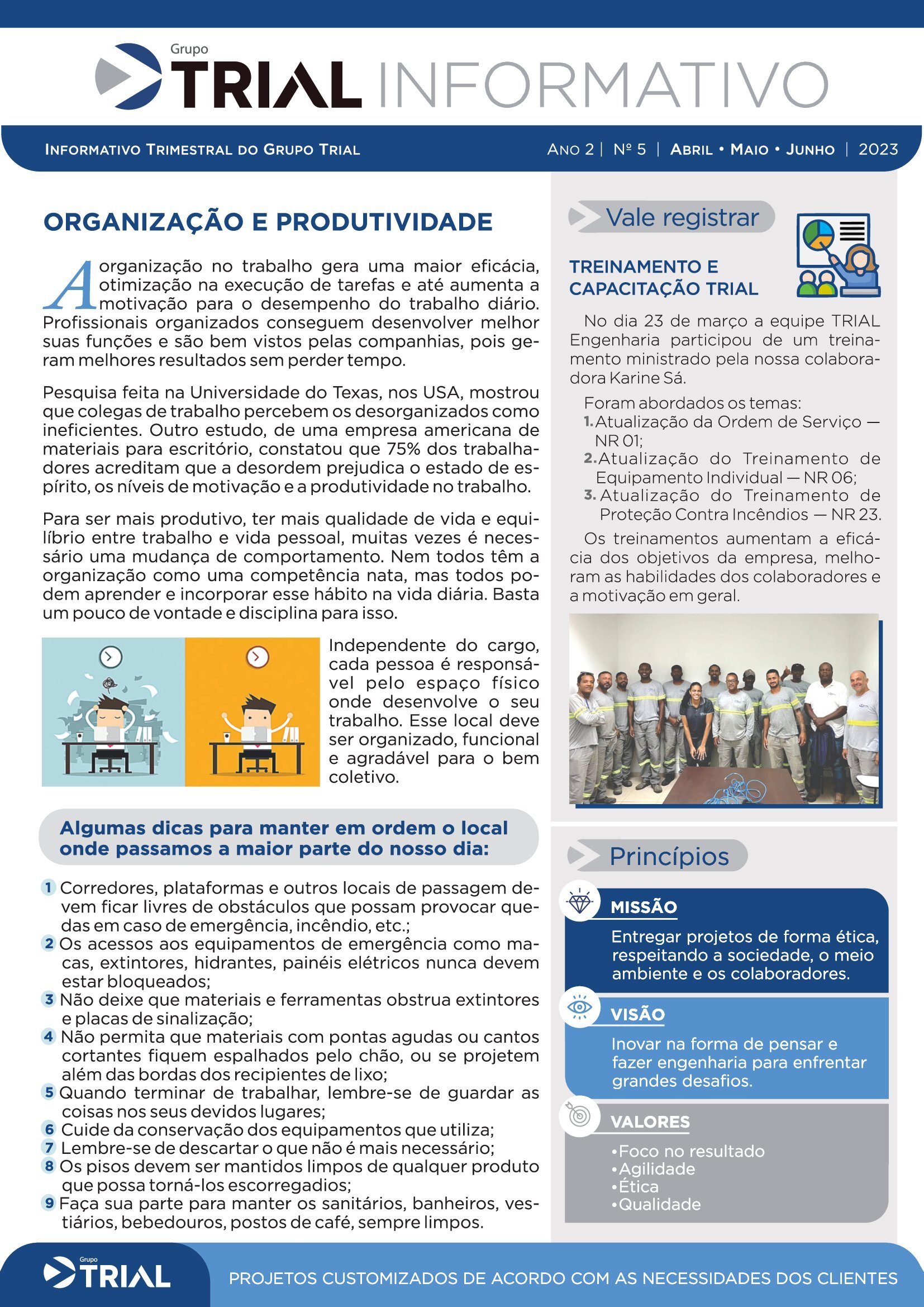 Informativo do Grupo Trial: a nova edição fala de Organização e Produtividade