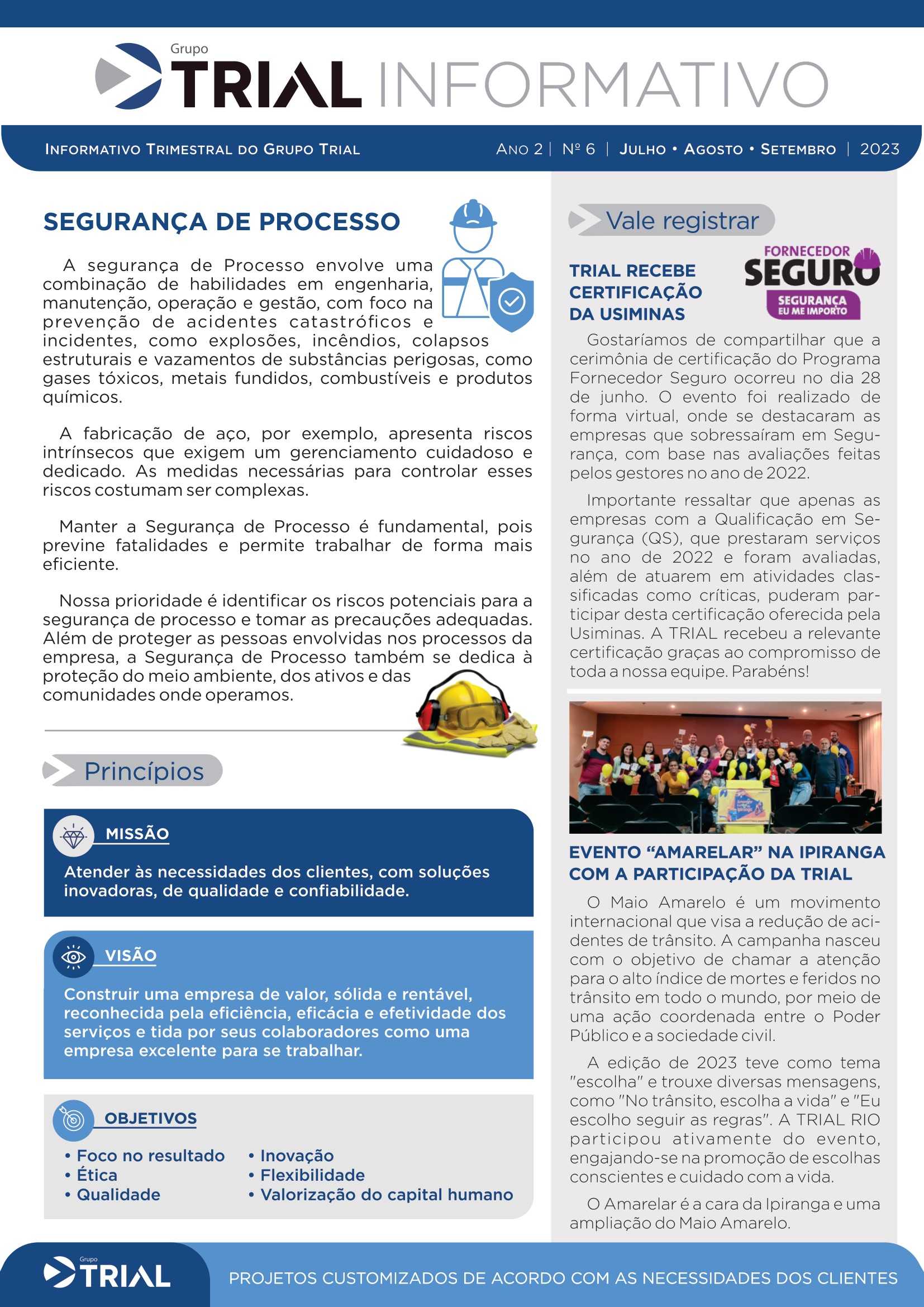 Informativo do Grupo Trial: vamos falar em Segurança de Processos?